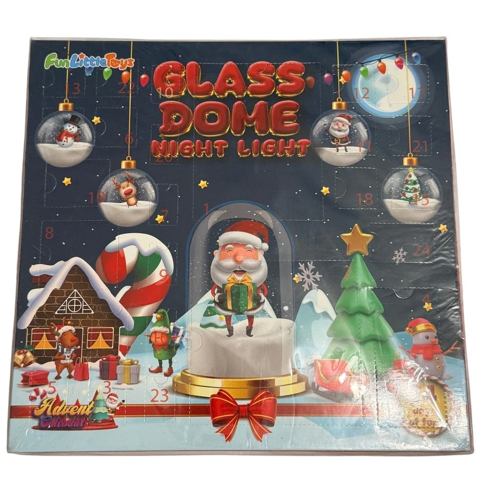 Fun Little Toys Kids Advent Calendar DIY Glass‎ Dome Night Light OS Blue Plastic